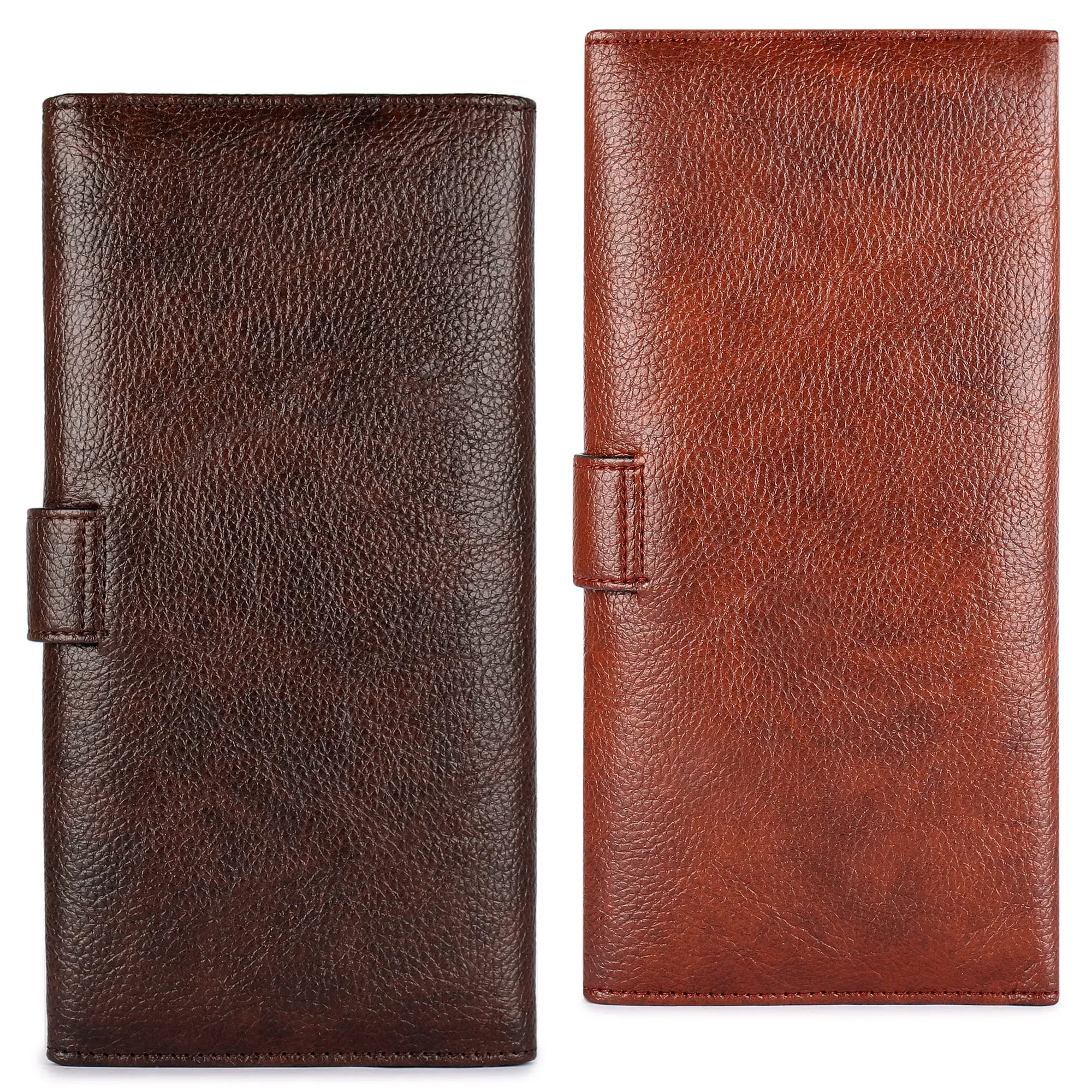 THE CLOWNFISH Combo of 2 Passport Wallets (Tan, Dark Brown)