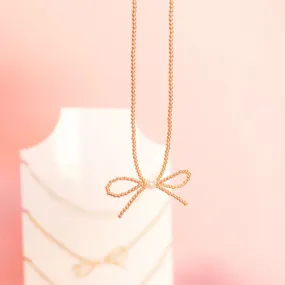 The Gold Bow Necklace