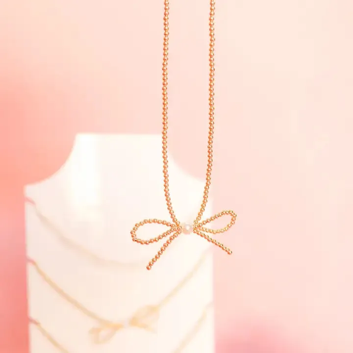 The Gold Bow Necklace