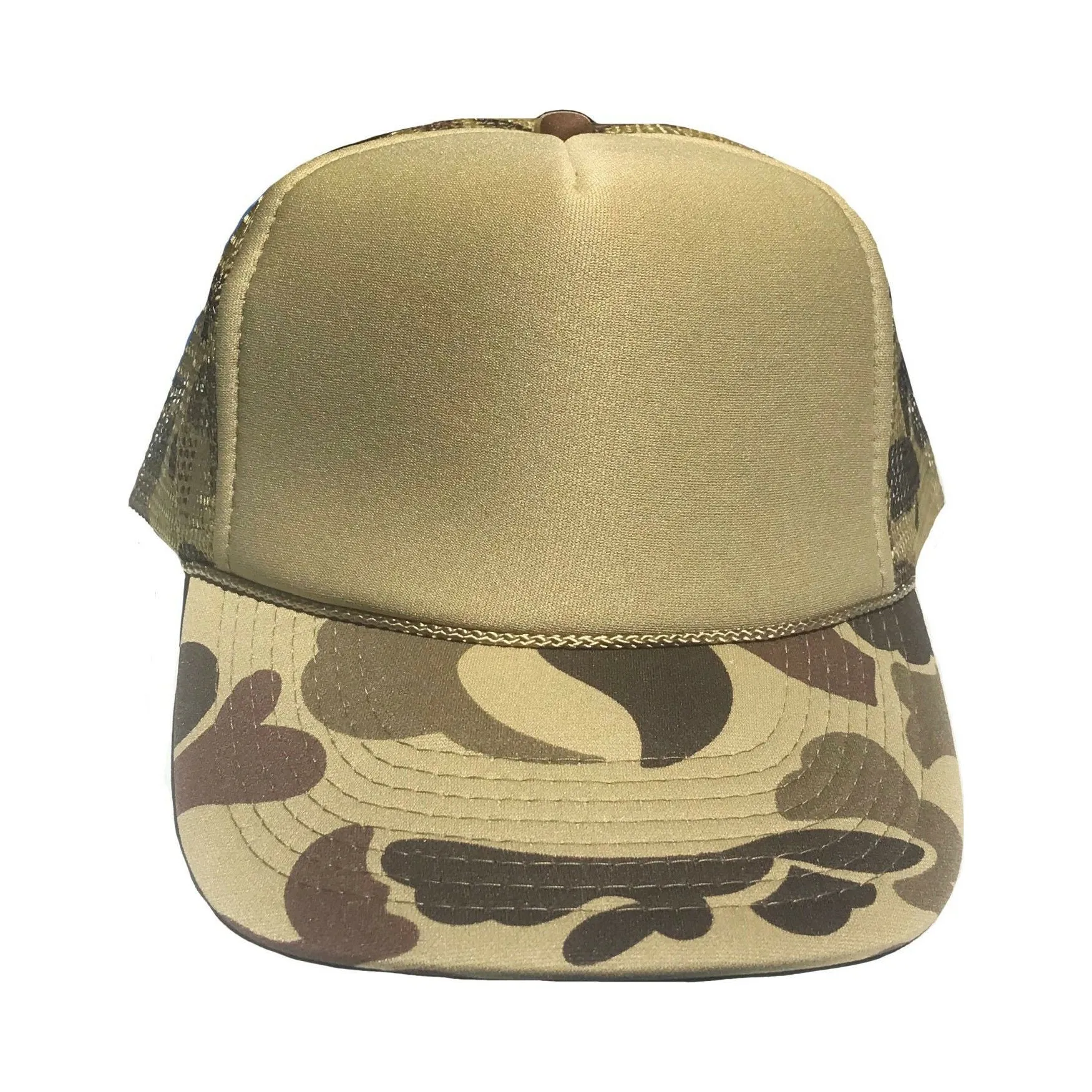 Two Tone Camo Hunting Trucker Baseball Foam Mesh Hats Caps For Outdoors Travel