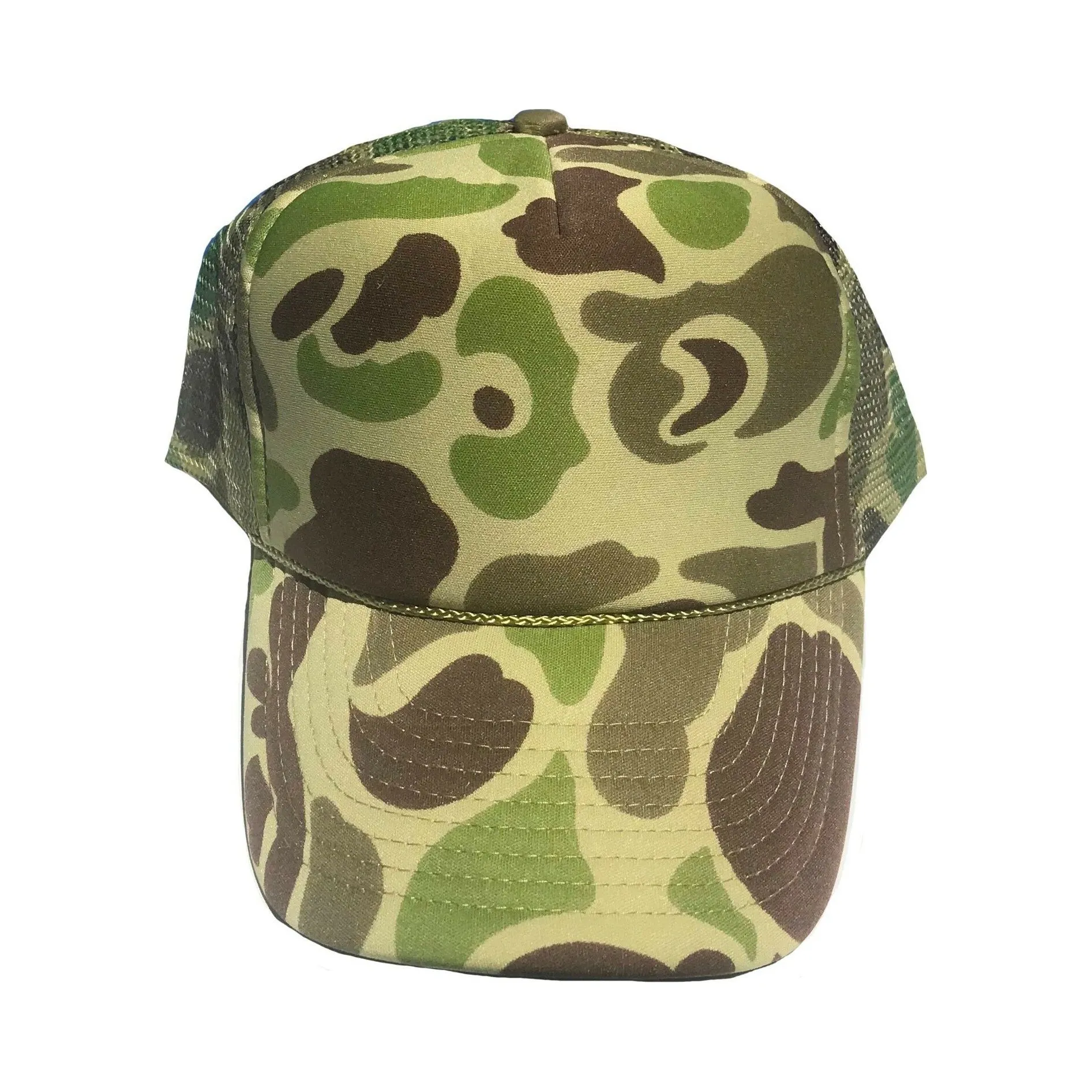 Two Tone Camo Hunting Trucker Baseball Foam Mesh Hats Caps For Outdoors Travel