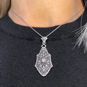 Vintage Filigree Diamond Pendant