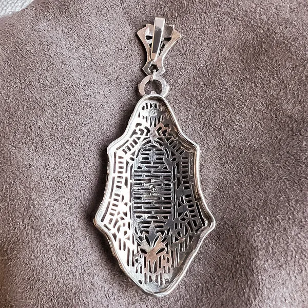 Vintage Filigree Diamond Pendant