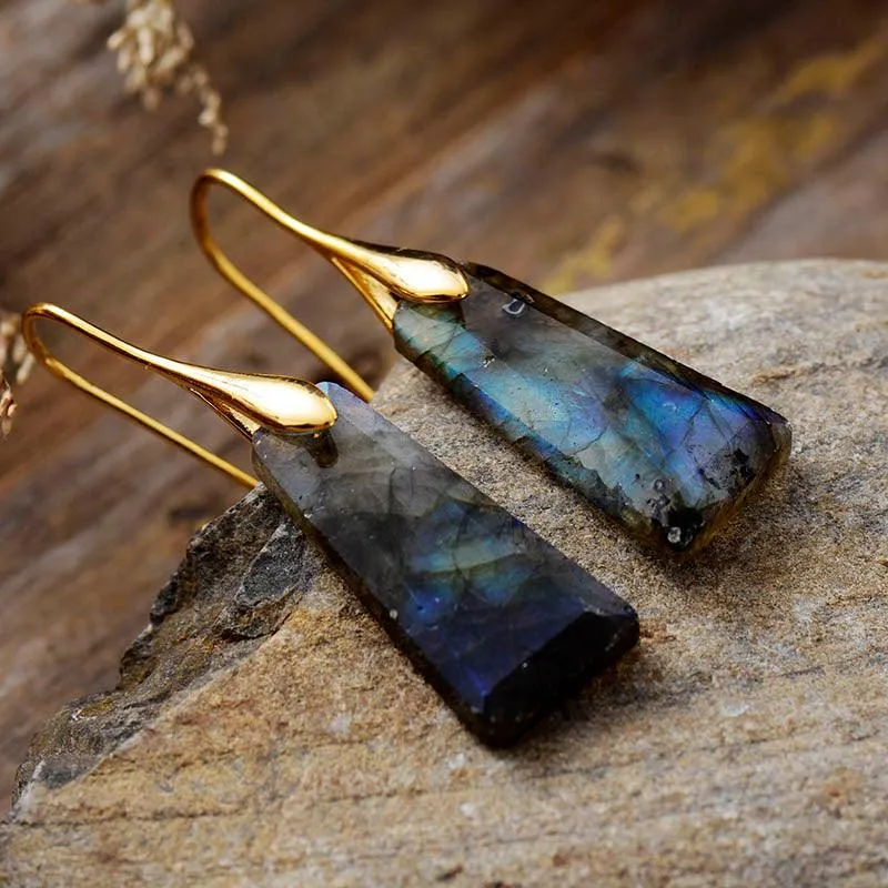 Wiluray Labradorite Drop Earrings