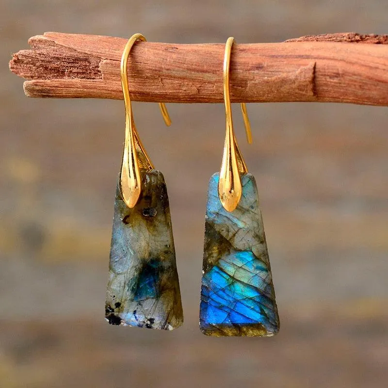 Wiluray Labradorite Drop Earrings