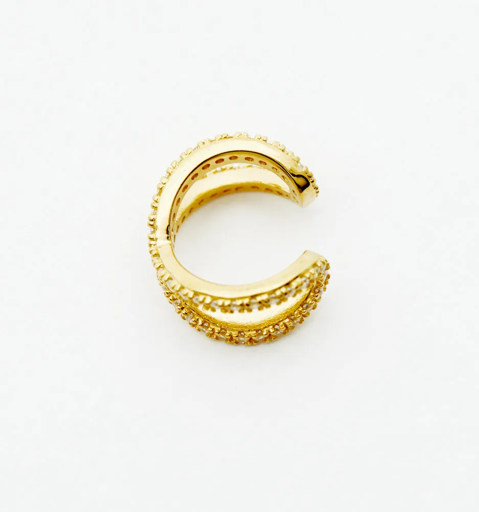 X Pave Ear Cuff