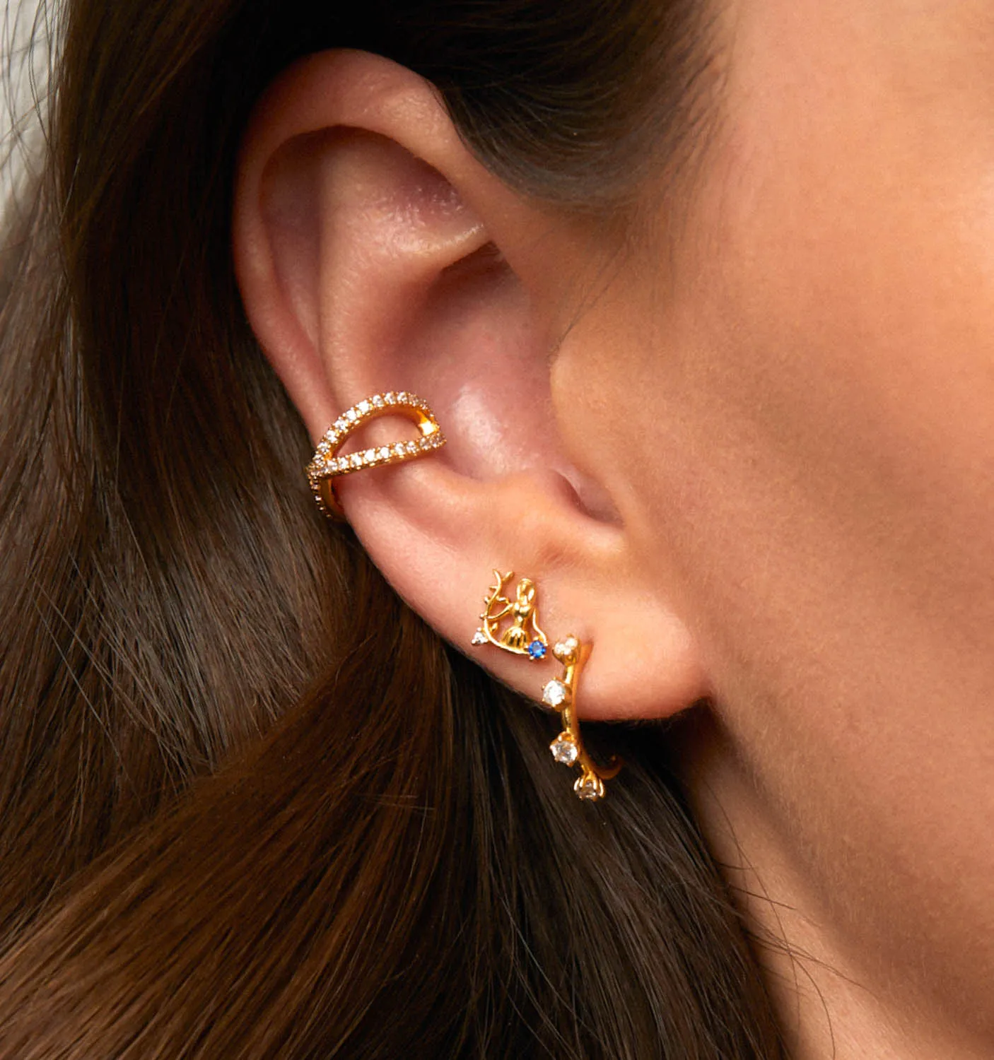 X Pave Ear Cuff