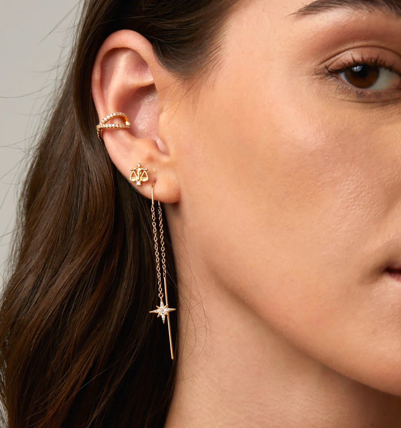 X Pave Ear Cuff