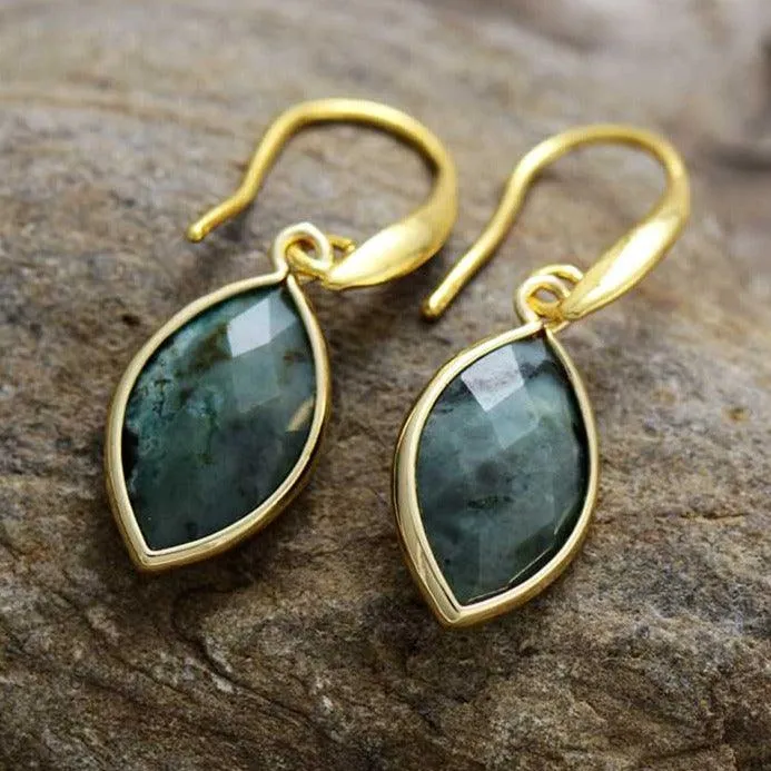 Yiing African Turquoise Drop Earrings